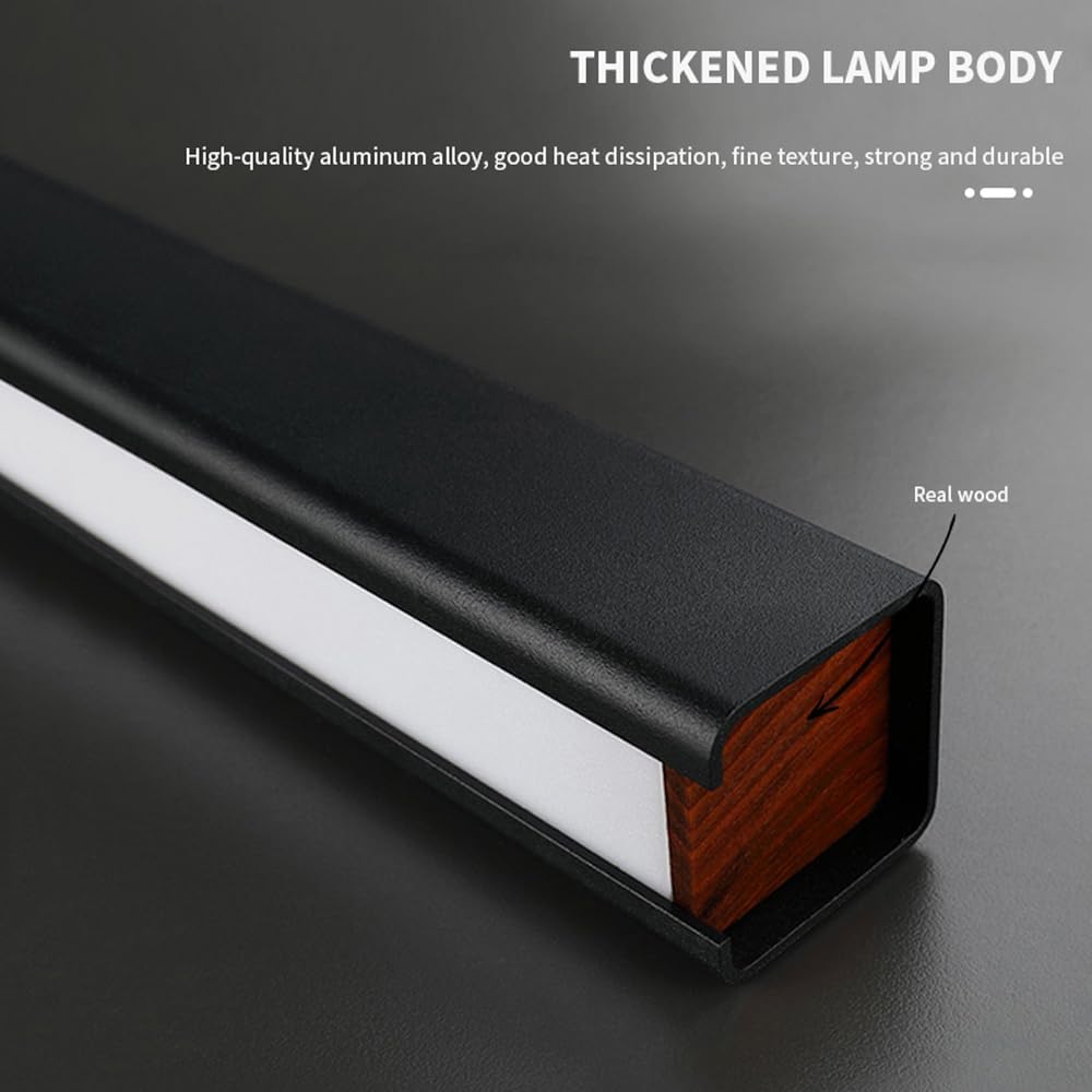 45 Inch LED Linear Pendant Light Black