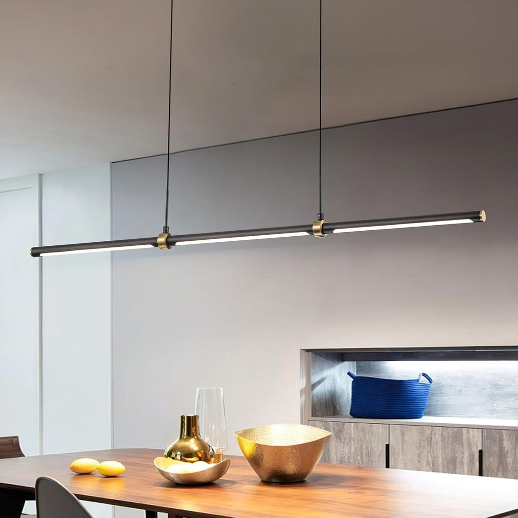 47.24 Inch LED Linear Pendant Light Black