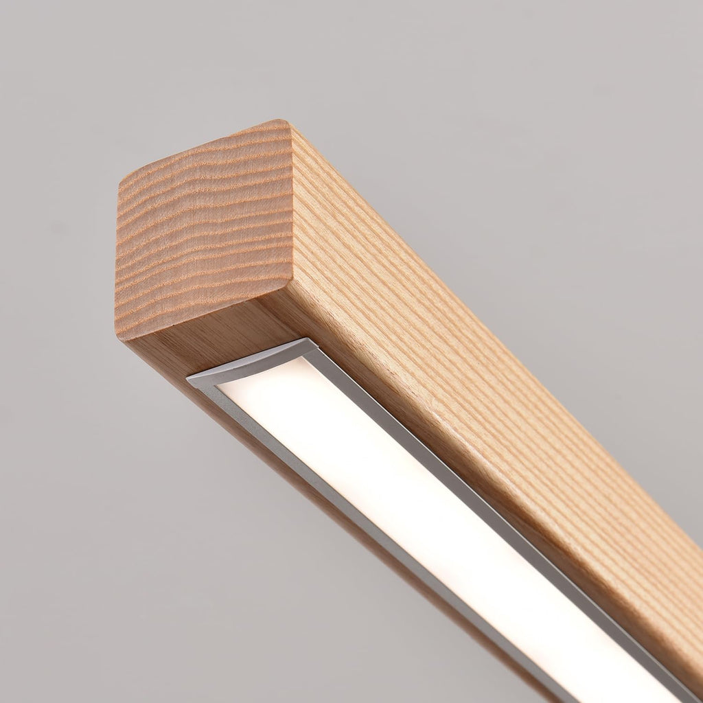 39 Inch Wooden LED Linear Pendant Light Natural