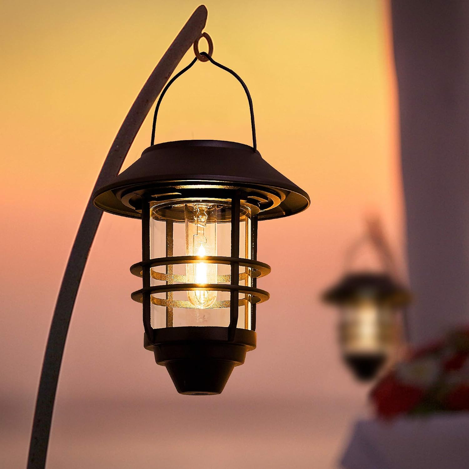 2 Pack Waterproof Solar Hanging Lantern Lights