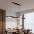 47 Inch Wood Grain Linear Pendant Light