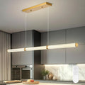 47 Inch Dimmable LED Linear Pendant Light Gold