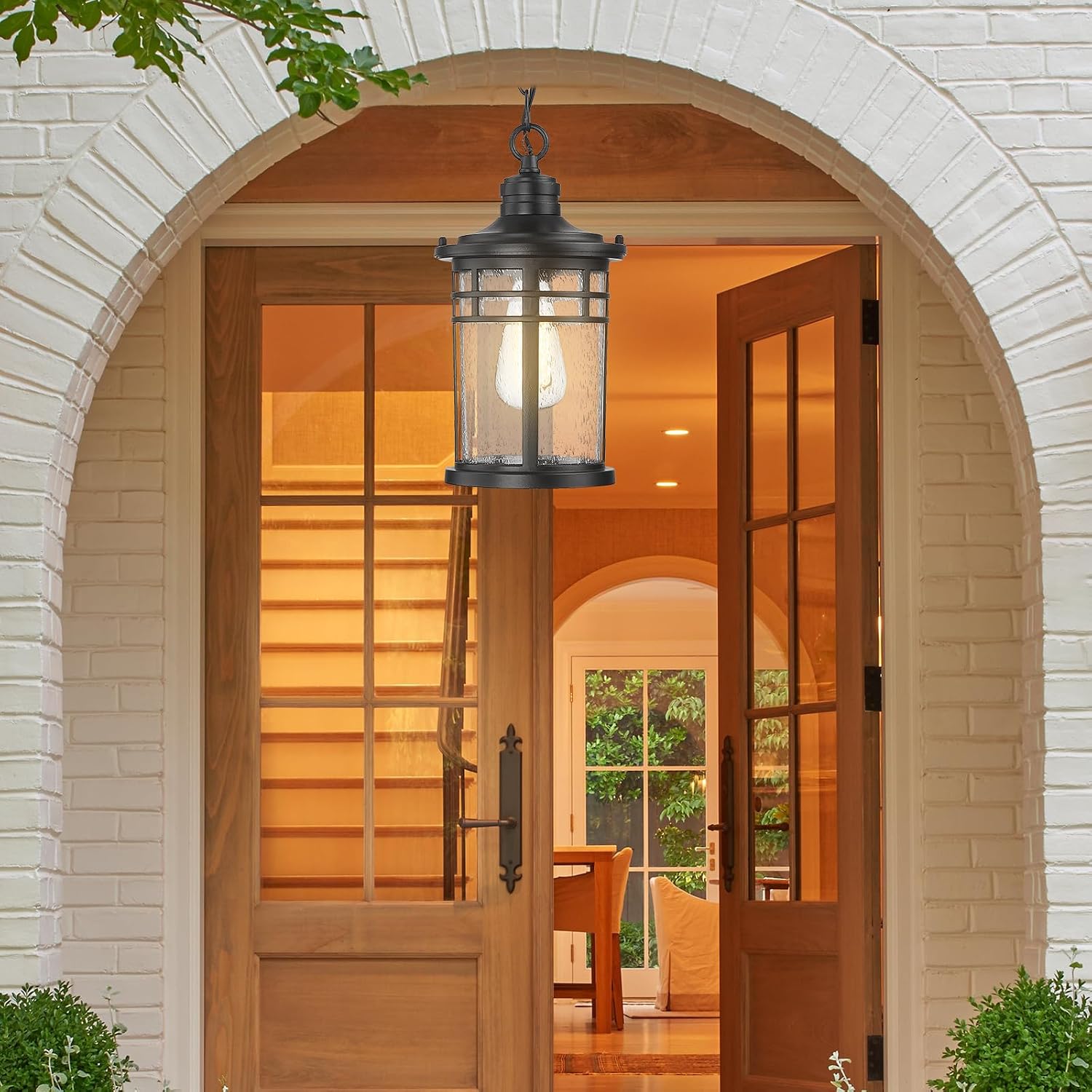 Outdoor Pendant Light Black Medium
