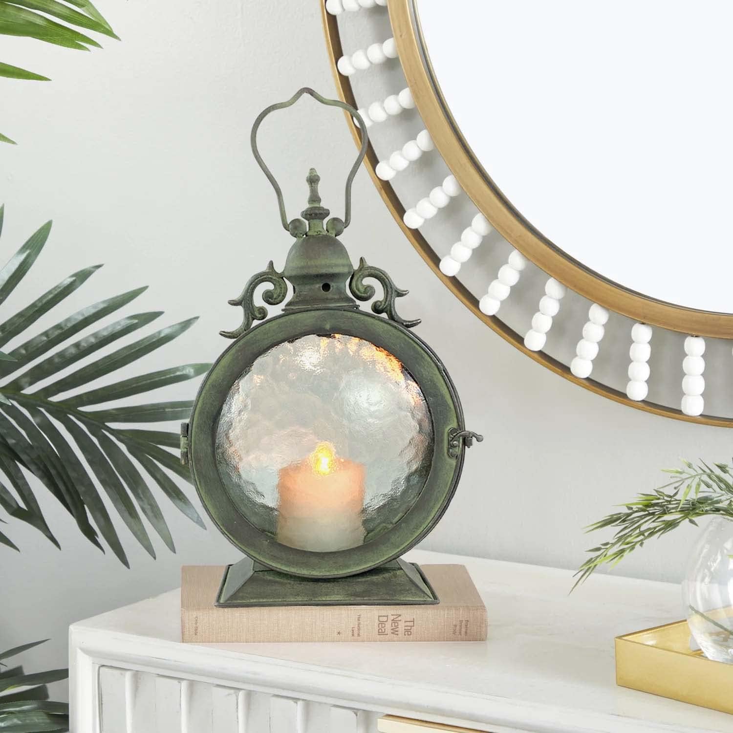 Metal Round Nautical Candle Hanging Lantern