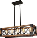 Farmhouse 5-Light Wood Chandelier