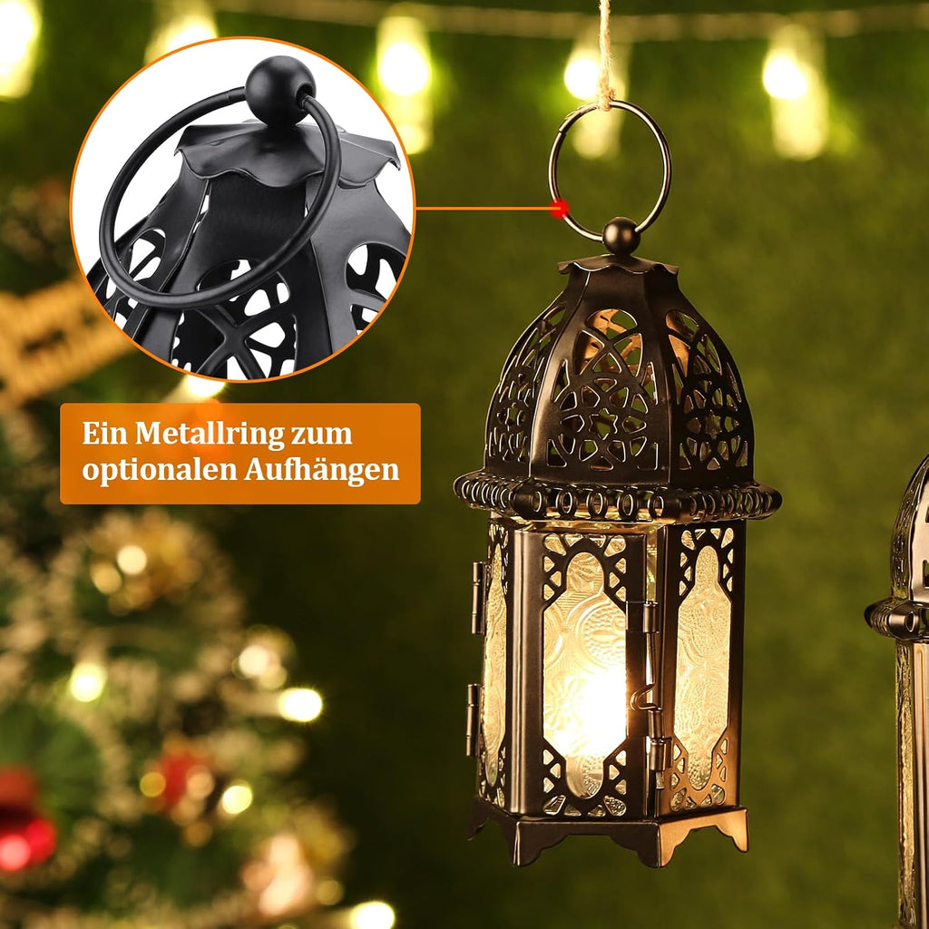 Image Set Of 4 Birdcage Candle Lanterns Black