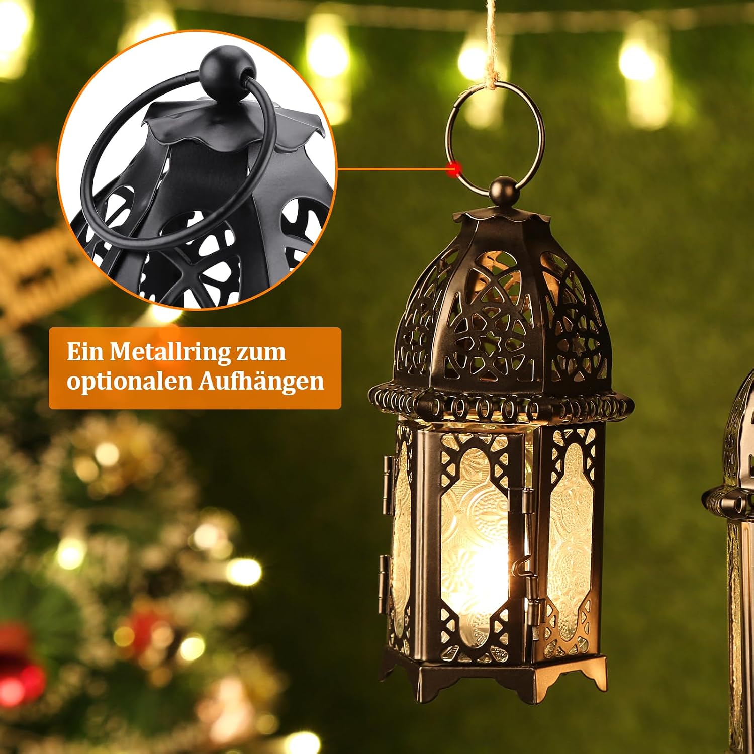 Image Set Of 4 Birdcage Candle Lanterns Black
