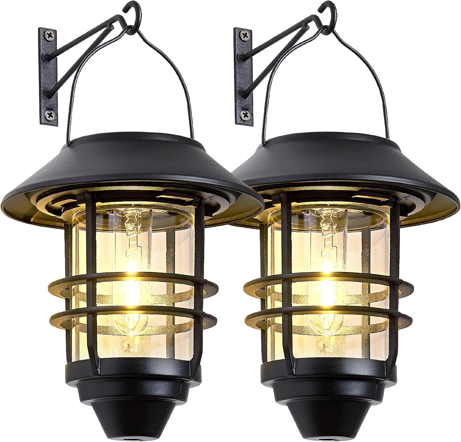 2 Pack Waterproof Solar Hanging Lantern Lights