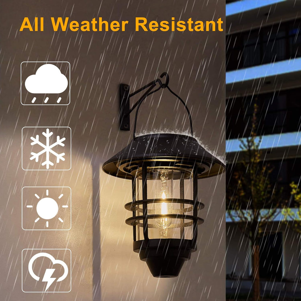 2 Pack Waterproof Solar Hanging Lantern Lights