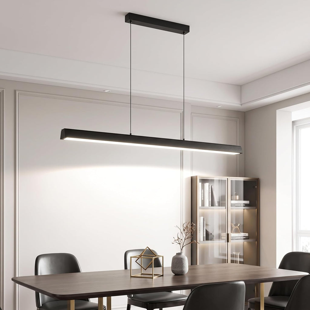 45 Inch LED Linear Pendant Light Black