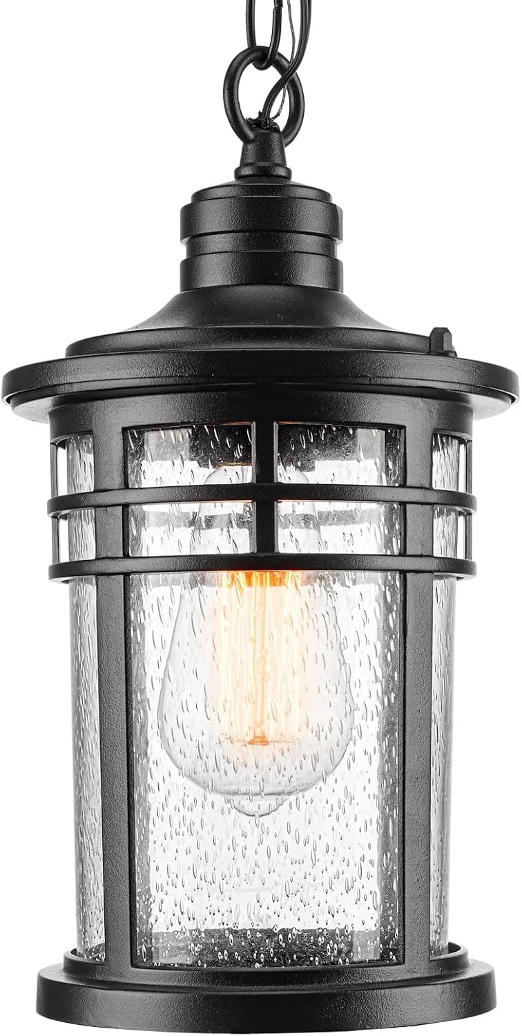 Outdoor Pendant Light Black Medium