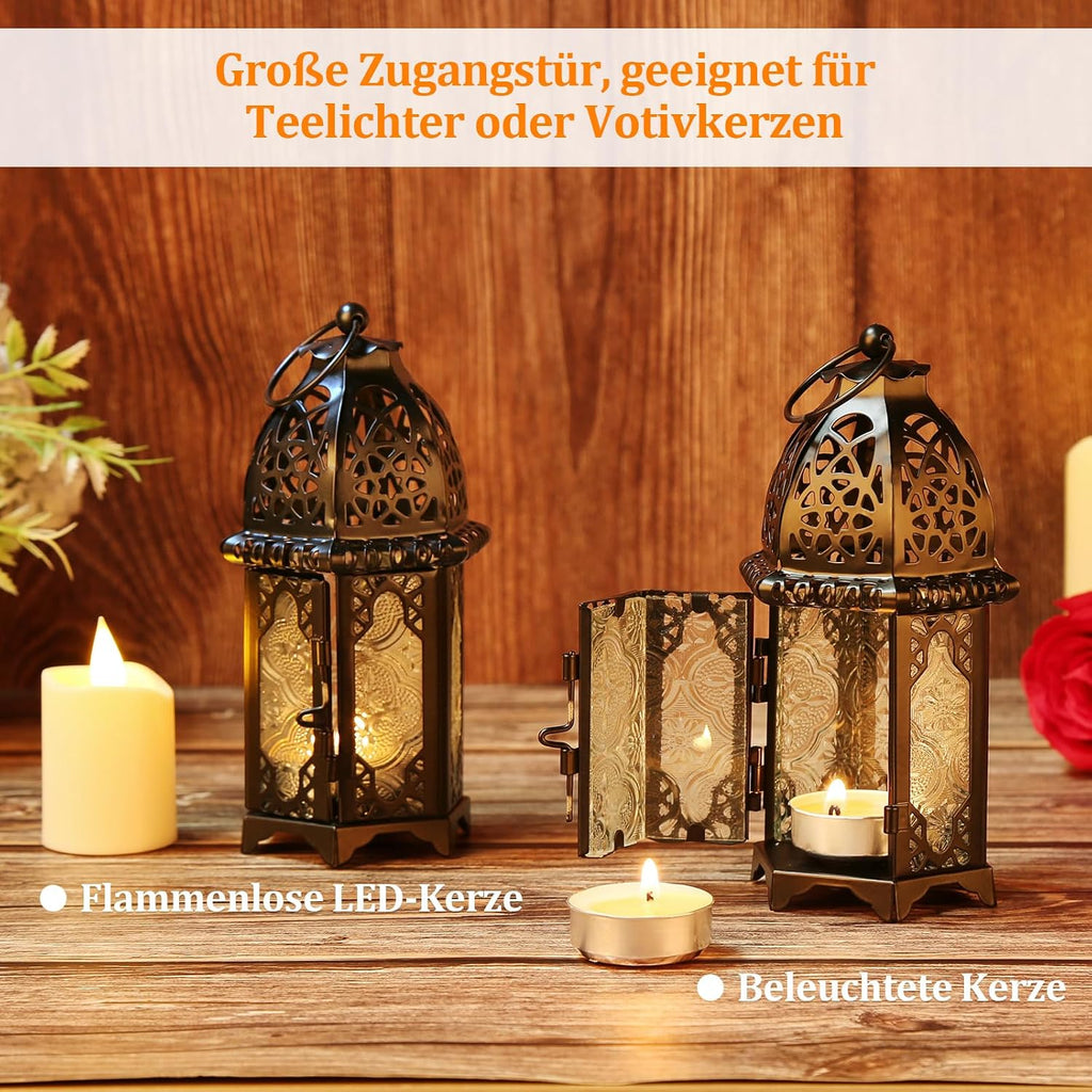 Image Set Of 4 Birdcage Candle Lanterns Black