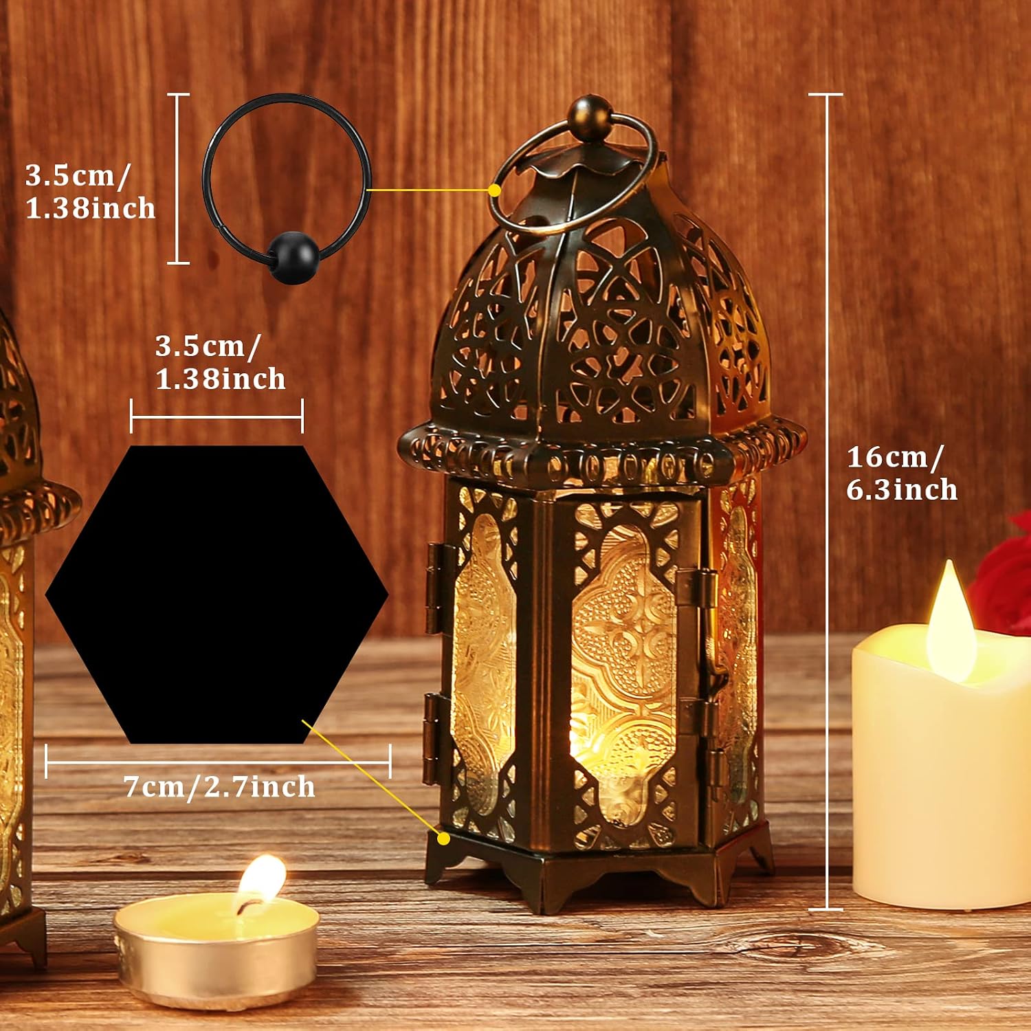 Image Set Of 4 Birdcage Candle Lanterns Black