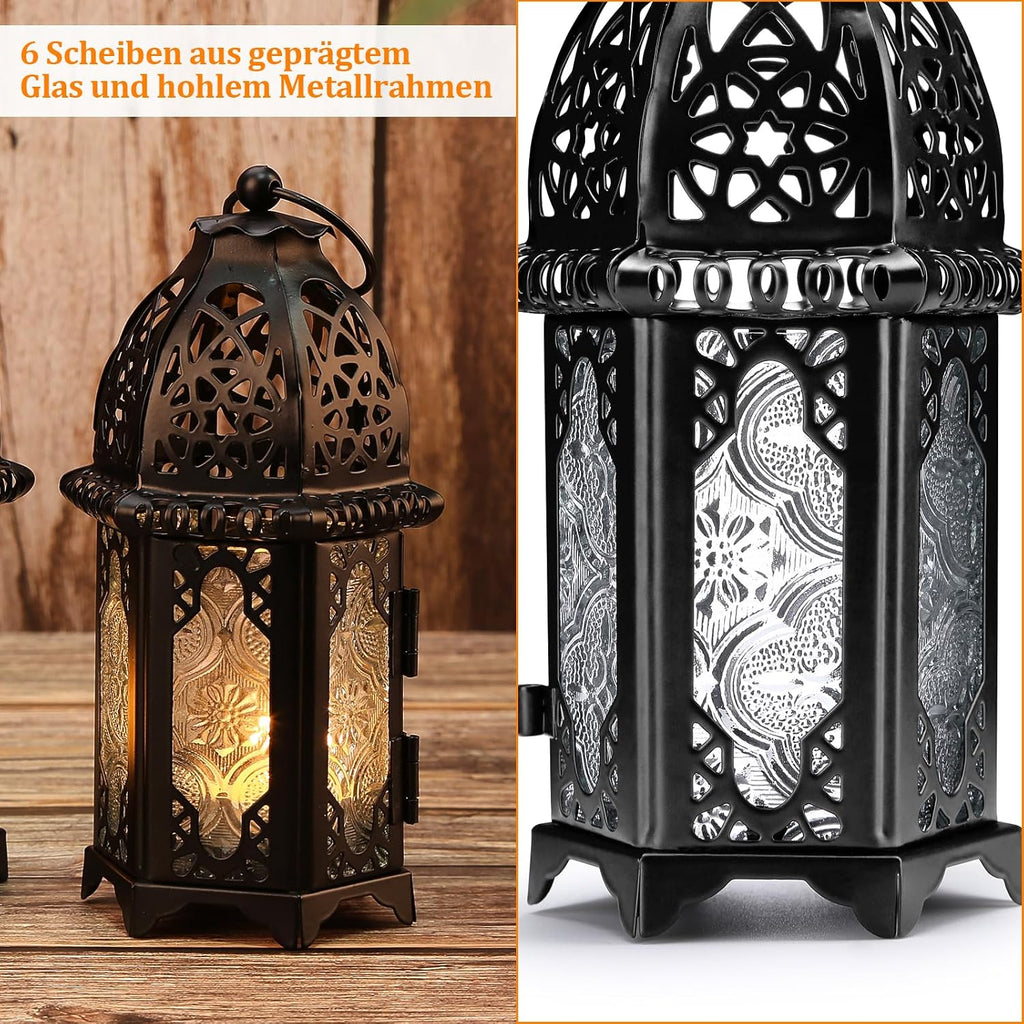 Image Set Of 4 Birdcage Candle Lanterns Black
