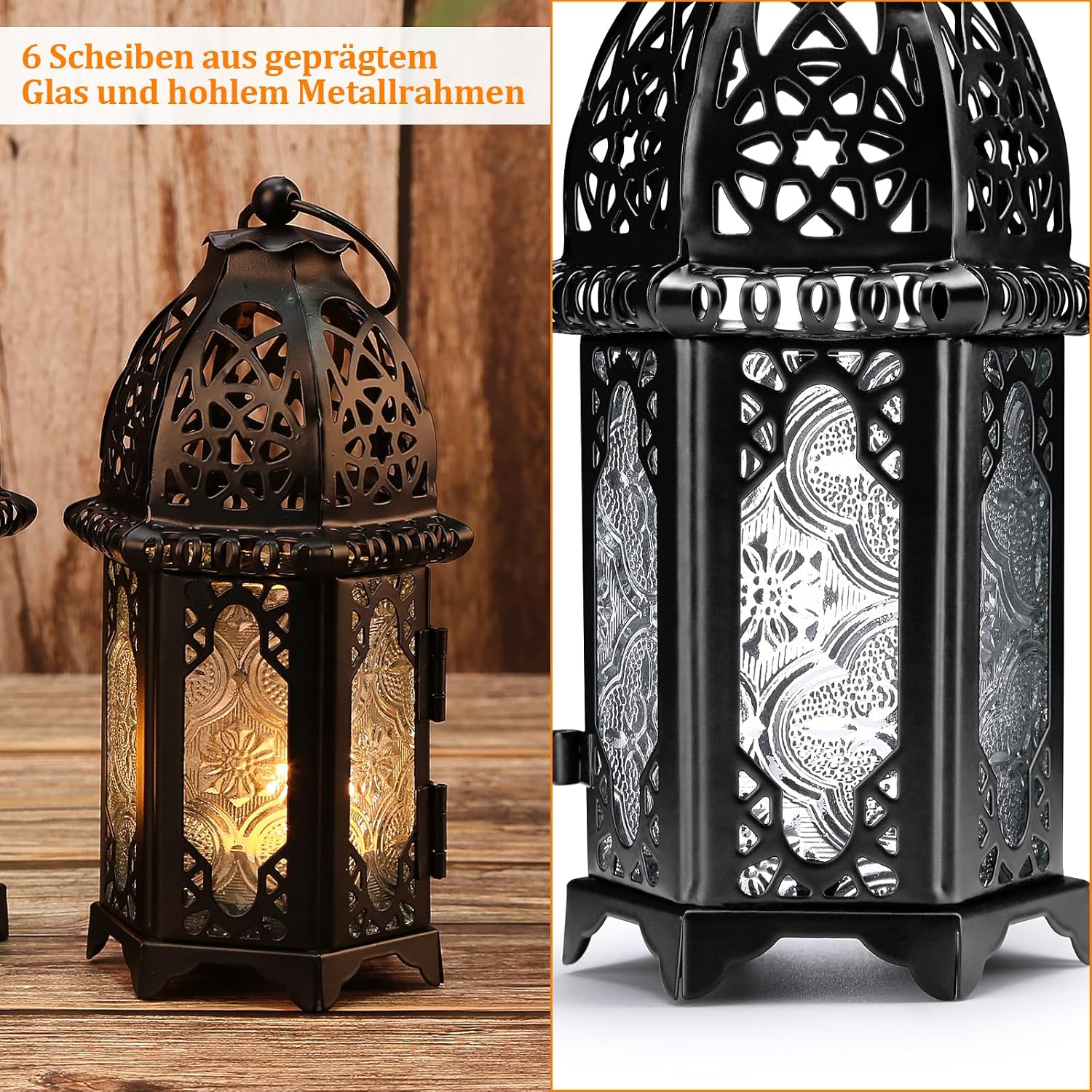Image Set Of 4 Birdcage Candle Lanterns Black